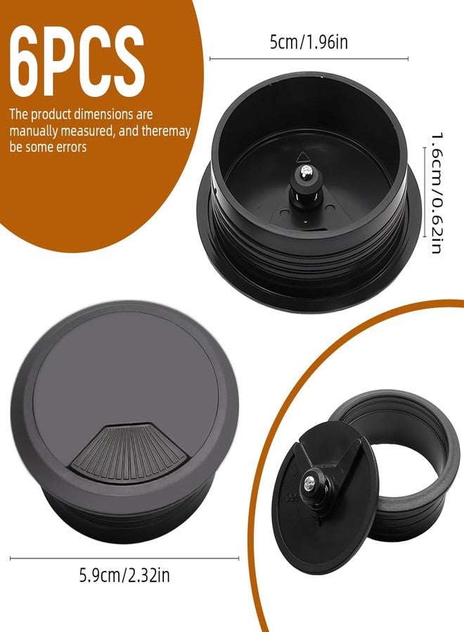 Serplex مجموعة حلقات تثبيت الكابلات المكتبية من سيربلكس®، 6 قطع، حلقات دائرية قابلة للطي بقطر 2 بوصة، منظمات كابلات متعددة، حلقات تثبيت كابلات مكتبية مزخرفة لأسلاك الطاقة. - Image 2